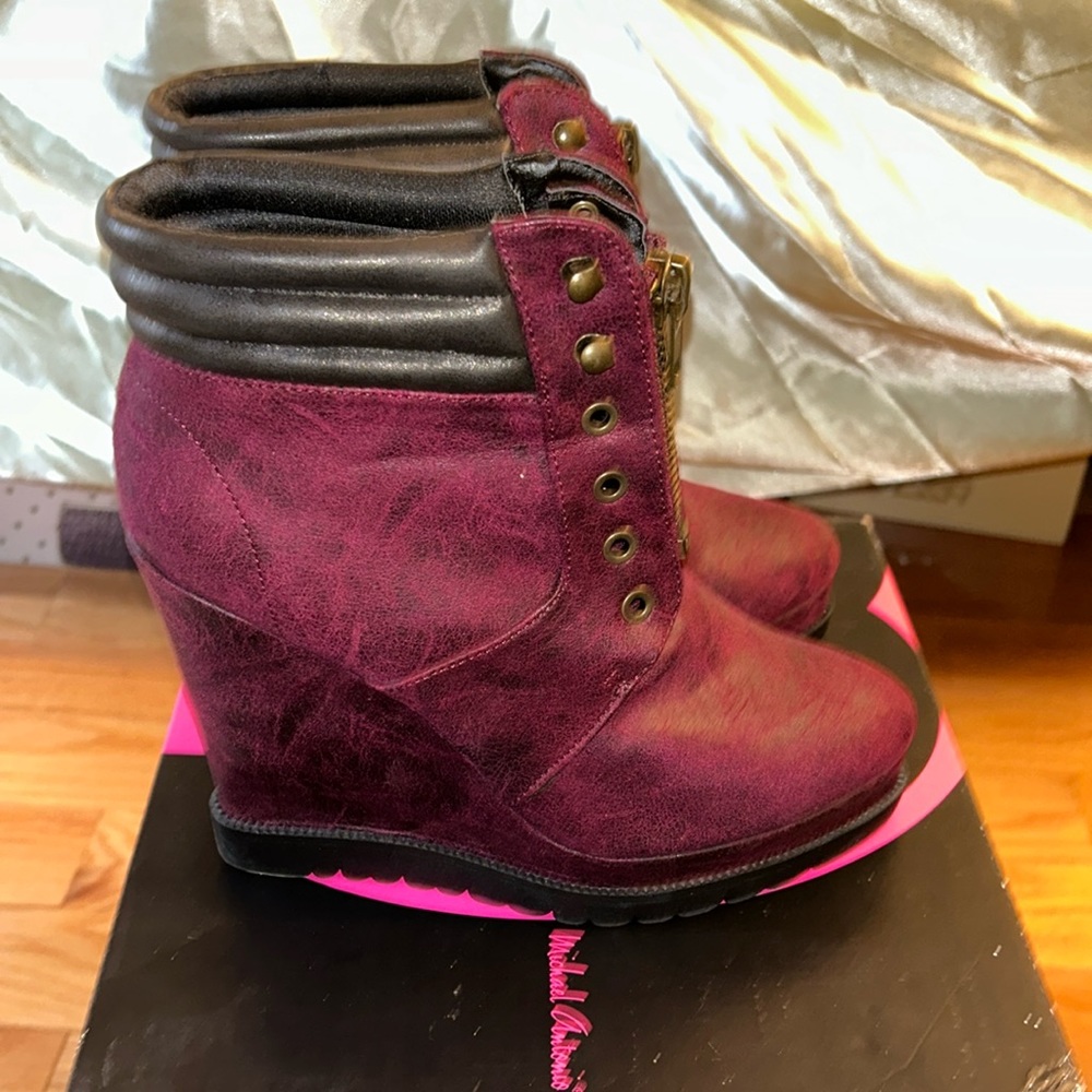 michael antonio wedge bootie